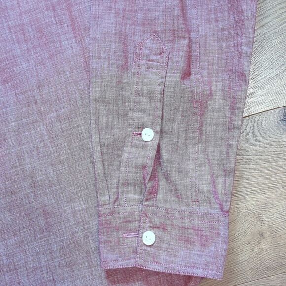 J Crew Shirt Mens Large Woven Long Sleeve Button Up Workshirt Pockets - Picture 3 of 8